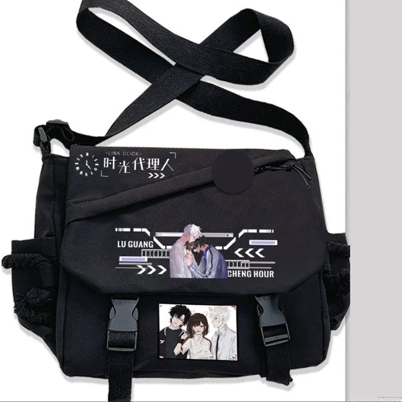 

Black White, Link Click, Student Kids Teens, Anime Messenger Crossbody Large Capacity Shoulder Bags for School Girls Boys