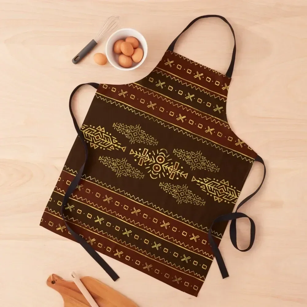 

Golden EthnicTribal Composition Apron with personal logo kindergarten teacher Christmas gift Kitchen Supplies Apron