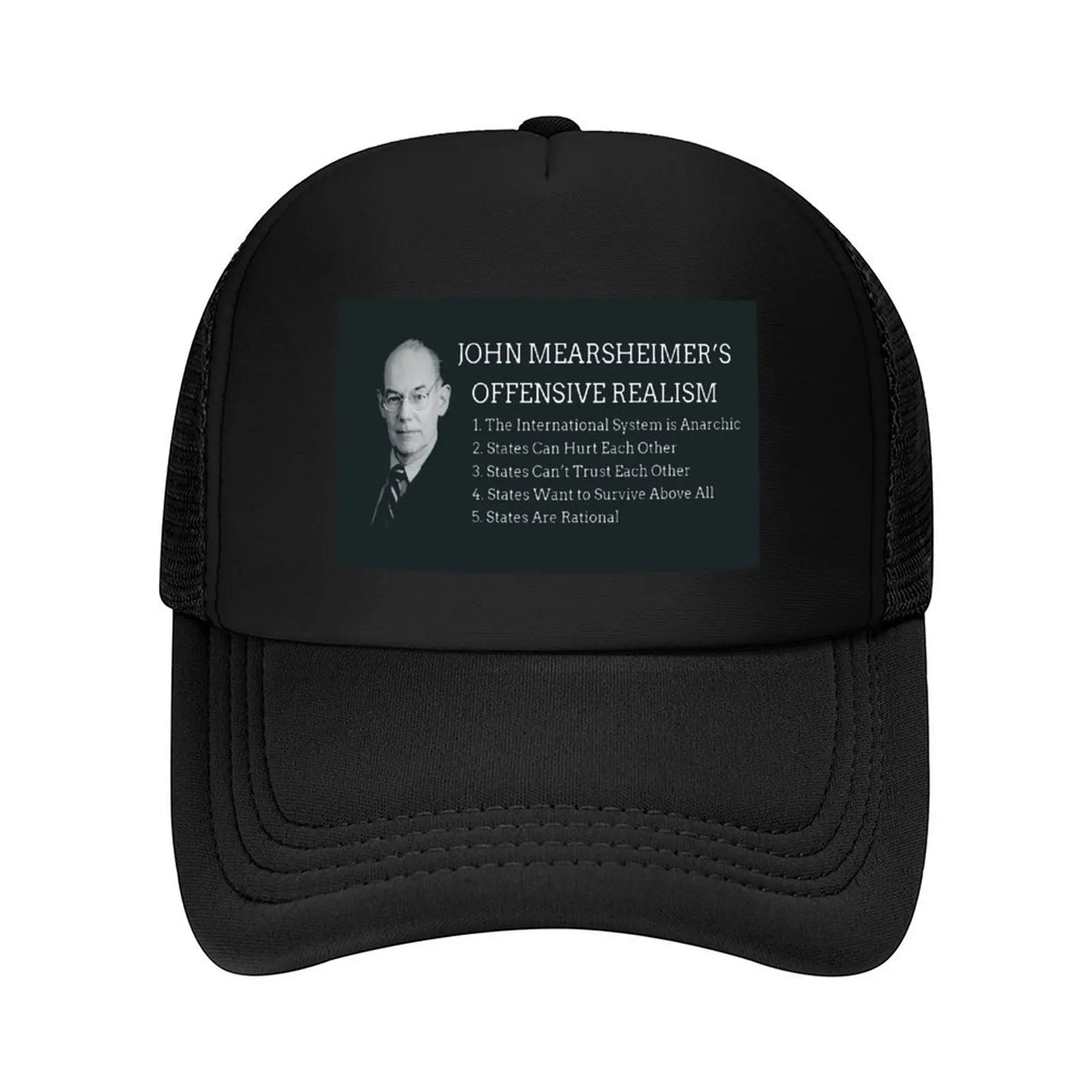 

John's Mearsheimer's Offensive Realism Baseball Cap Designer Hat hiking hat fishing hat Caps For Women Men's