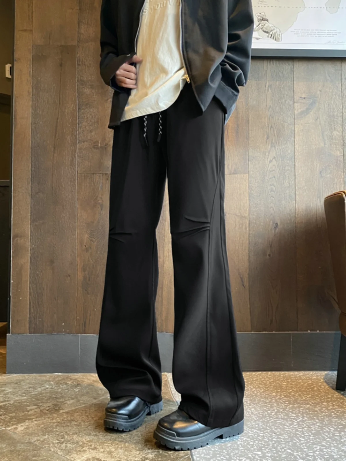 

Advanced Men's Spring 2024 Casual Trousers Bell Bot Drapey CleanFit American Sle Comfortable Loose Long Pants