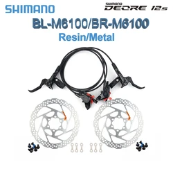 SHIMANO DEORE M6100 2 Piston Mountain Bikes Hydraulic Disc Brake and Rotor RT56 160/180MM LFRR/RFLR  BR BL-M6100 MTB Brake