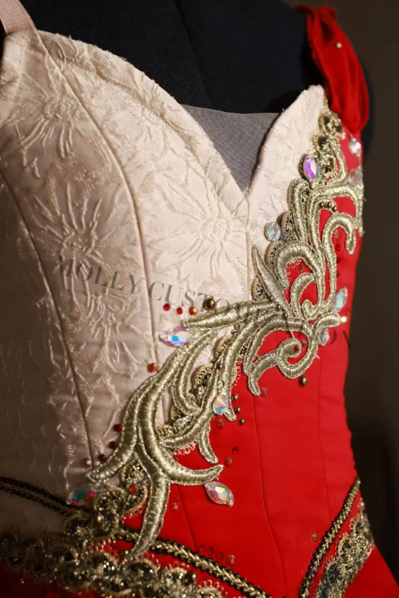 Hochwertiger, maßgeschneiderter Ballett-Auftrittsrock mit Liebesgott- und Amor-Motiven, Diana- und Acton-Frauenvariante, geeignet für Erwachsene und Kinder – Detail 6