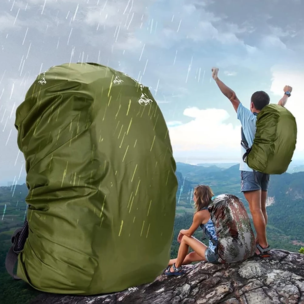 25-80l Backpack Rain Cover 3-layers Waterproof Tear-resistant Adjustable Buckle Outdoor Climbing Bag Cover