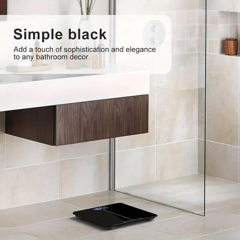 Bilancia digitale ad alta precisione, ampio display LCD, indicatore di batteria scarica, piattaforma facile da pulire, ideale per casa, palestra e ufficio._voghion.com