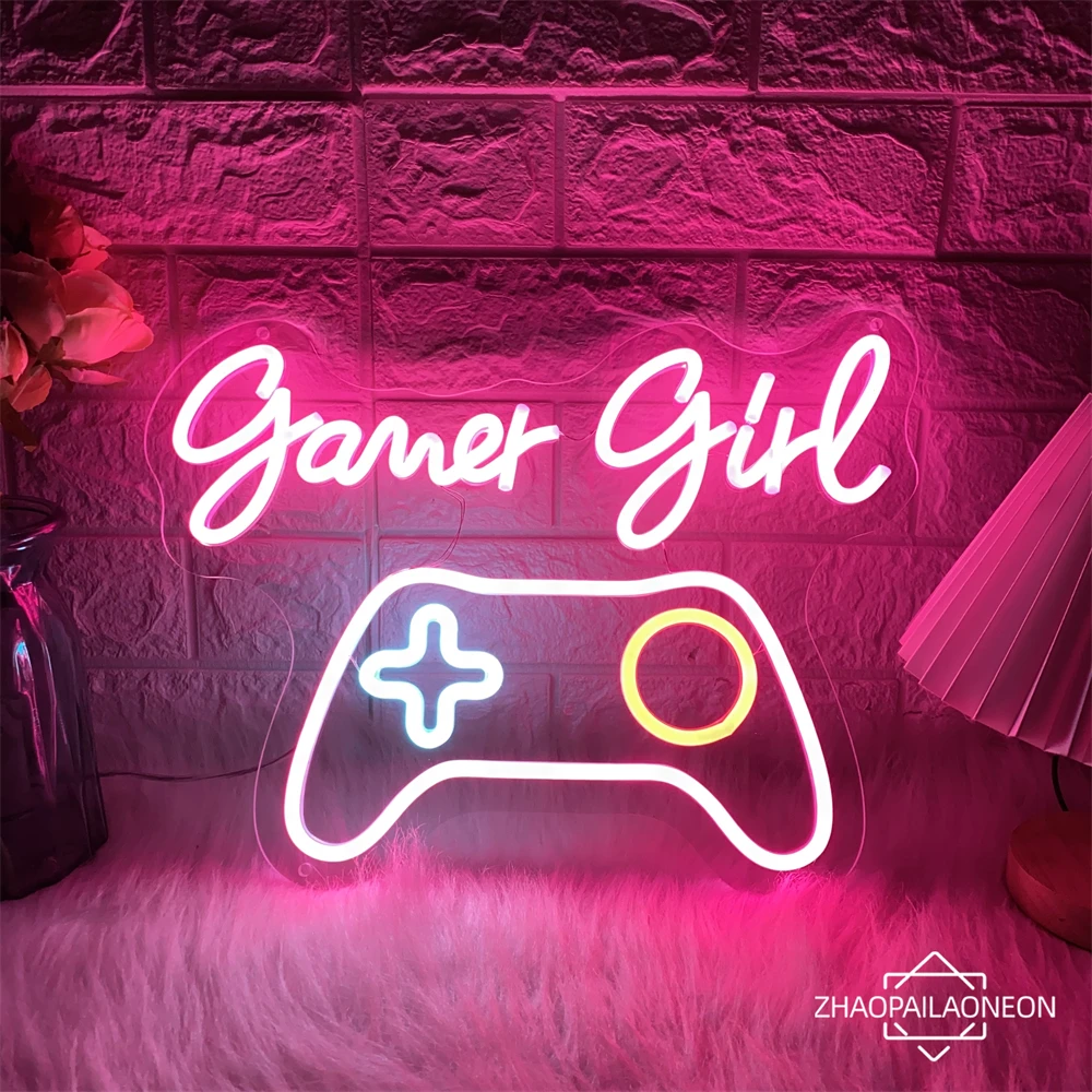 Game Room Neon Led Sign Gamer Girls Wall Decor Neon Lights Internet Neon Night Lights Party Bar Club Gaming Bedroom Signs