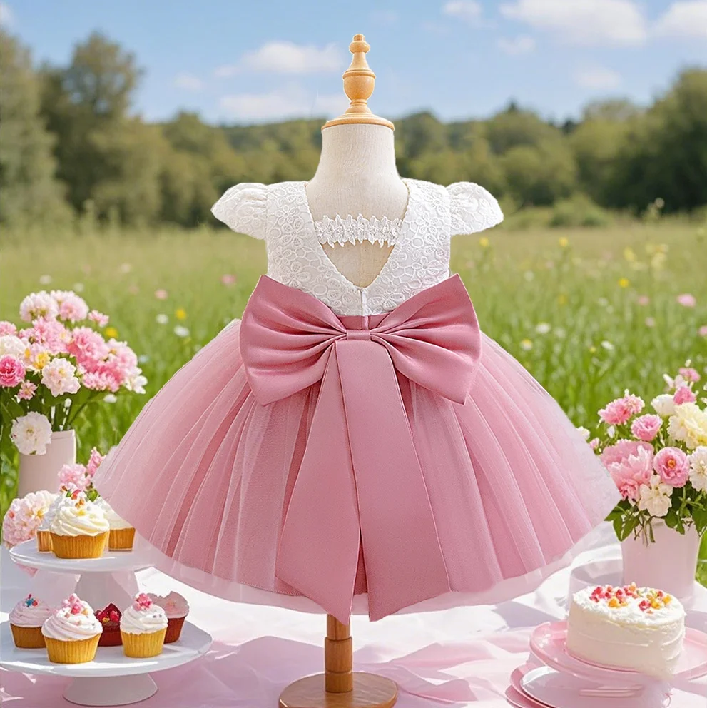 

Платье принцессы с бантом для молодых девушек, элегантный дизайн, подходящий для сбора, идеально подходящий для особых случаев