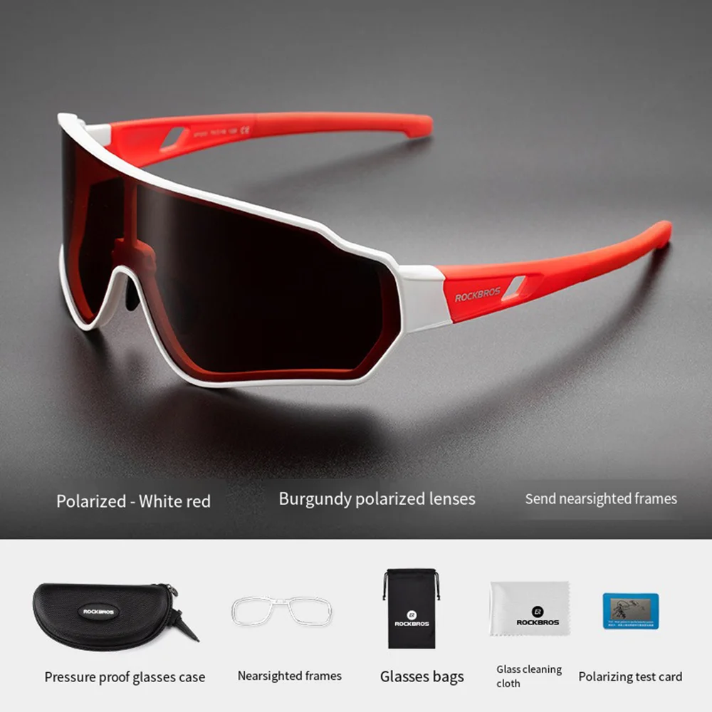 ROCKBROS Intelligent Light Change Cycling Glasses Polarized Bicycle Myopia Frame Sports Glasses MTB Bike Wind Sand Sunglasses