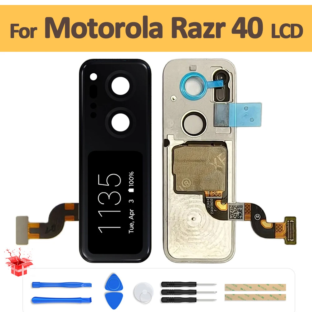 1.5" Original Second External AMOLED For Motorola Razr 40 LCD Display Touch Screen Digitizer Assembly For Moto Razr40 Small LCD