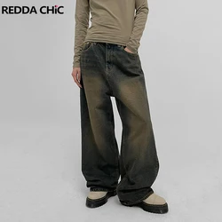 REDDACHiC Retro Green Wash Women's Baggy Jeans Adjust-waist Casual Wide Pants Oversized Boyfriend Trousers Plus Size Y2k Clothes