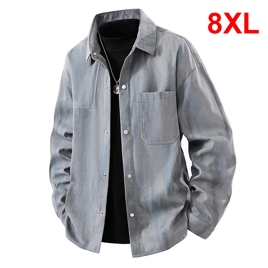 

Vintage Tie Dye Jacket Coat Men 8XL Plus Size Jackets Coats Male Spring Autumn Button Jacket Outerwear Big Size 8XL