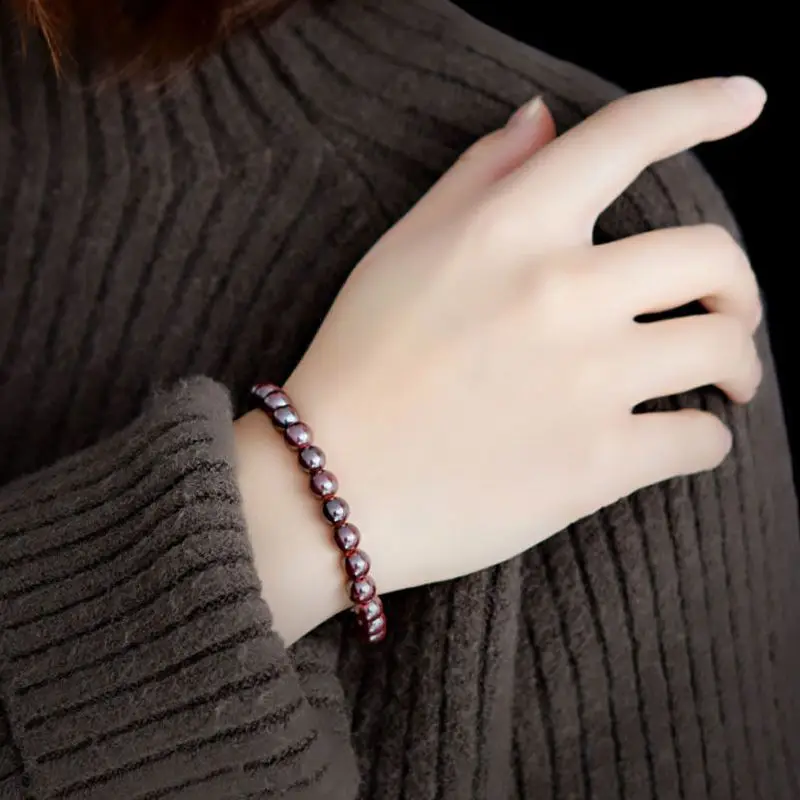 Genuine Goods Raw Ore Cinnabar Bracelet Year of Birth Purple Gold Cinnabar Bracelet Couple Jewelry Gift
