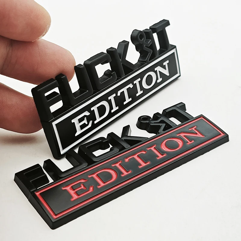 ثلاثية الأبعاد طبعة FUCKIT شعار ملصق شارة درابزين مضحك الشارات سيارة شاحنة استبدال الباب الديكور لسيارة عالمية SUV #6