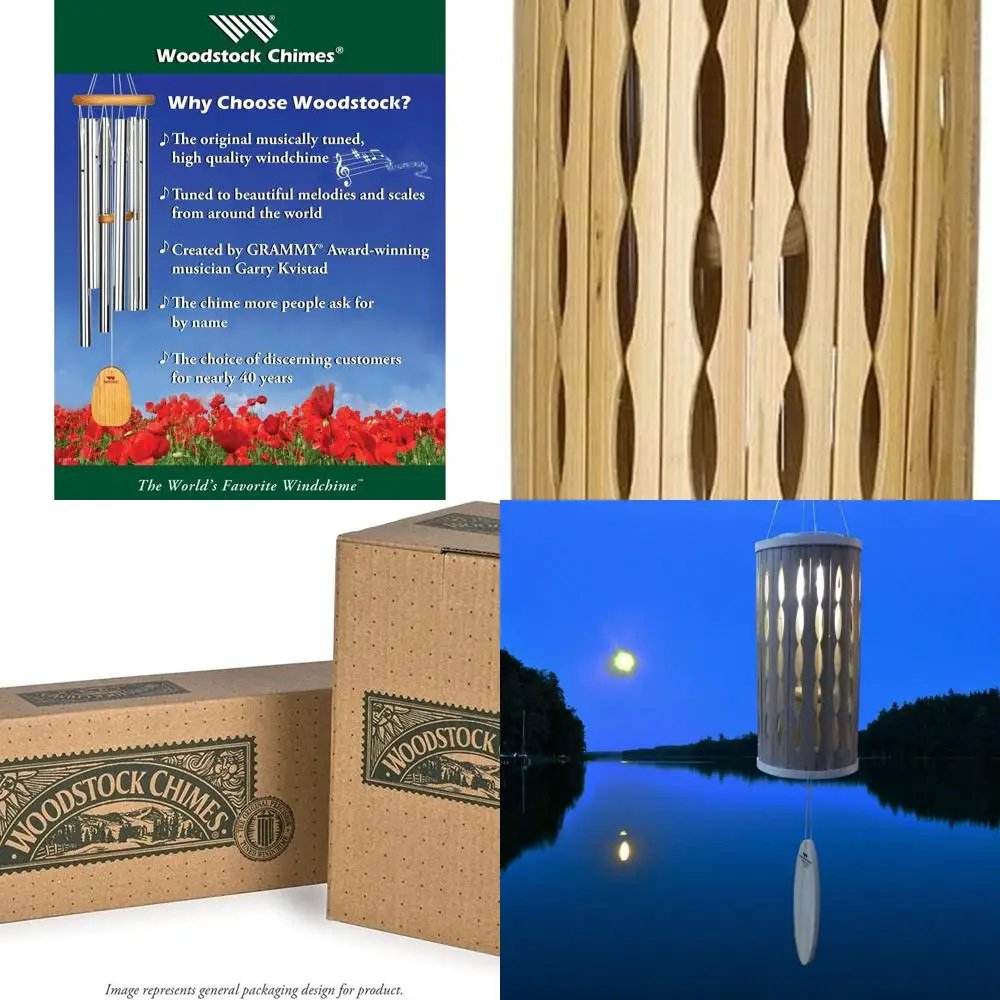 

Solar Chimes, 28-inch Natural Outdoor Wind Chimes for Patio, Home, or Garden Decor