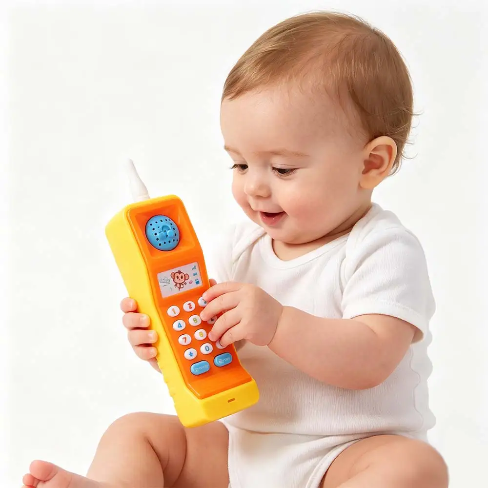 

Musical Baby Phone Toys Electronic With Sound Light Mobile Phone Toy Simulation Cartoon Cute Kids Learning Cellphone