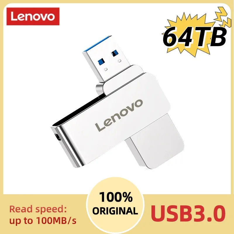 Lenovo-防水USBフラッシュドライブ,高速ペンドライブ,メモリストレージ,uディスク,メモリスティック,USB 3.0, 4テラバイト,8テラバイト,16テラバイト,32テラバイト,64テラバイト