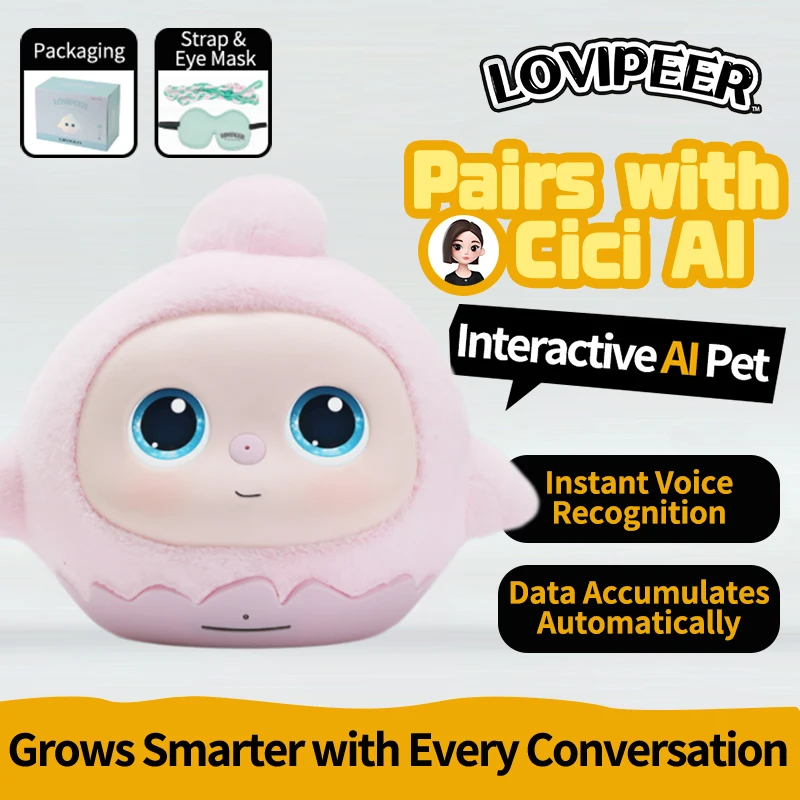 loviPeer Kunstmatige Intelligentie AI Zitzak Deepseek Desktop Robot Gesprek Chat Metgezel Knuffel