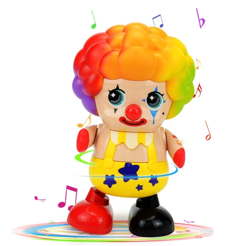 57EE Musical Dancing Electronic Clown Toy for Kids Toddler Light Up Singing Toy