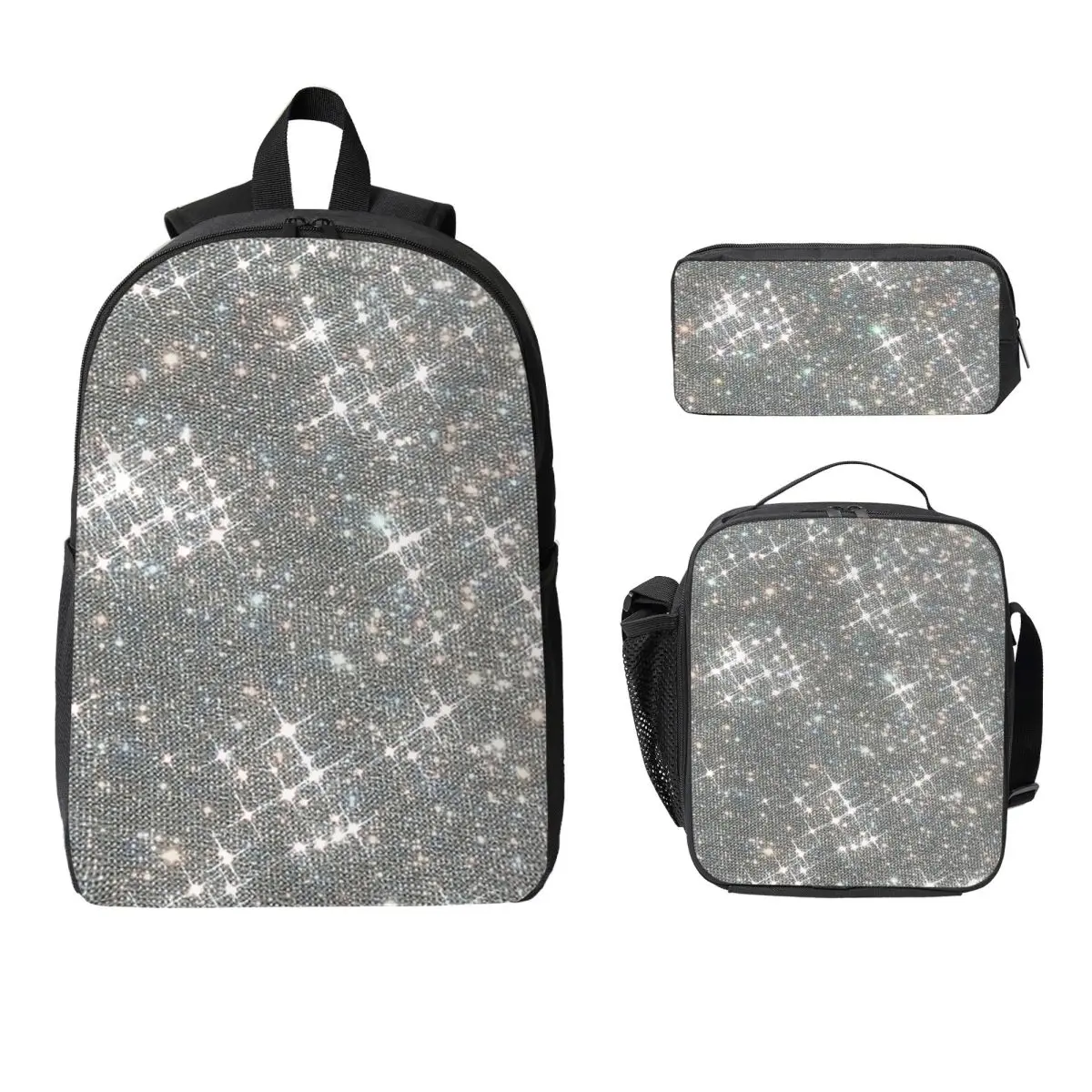 All That Glitters Backpack Student Boys Girls BookBag School Bag Laptop Shoulder Bags 3ps Insulated Lunch Bag Pencil Case