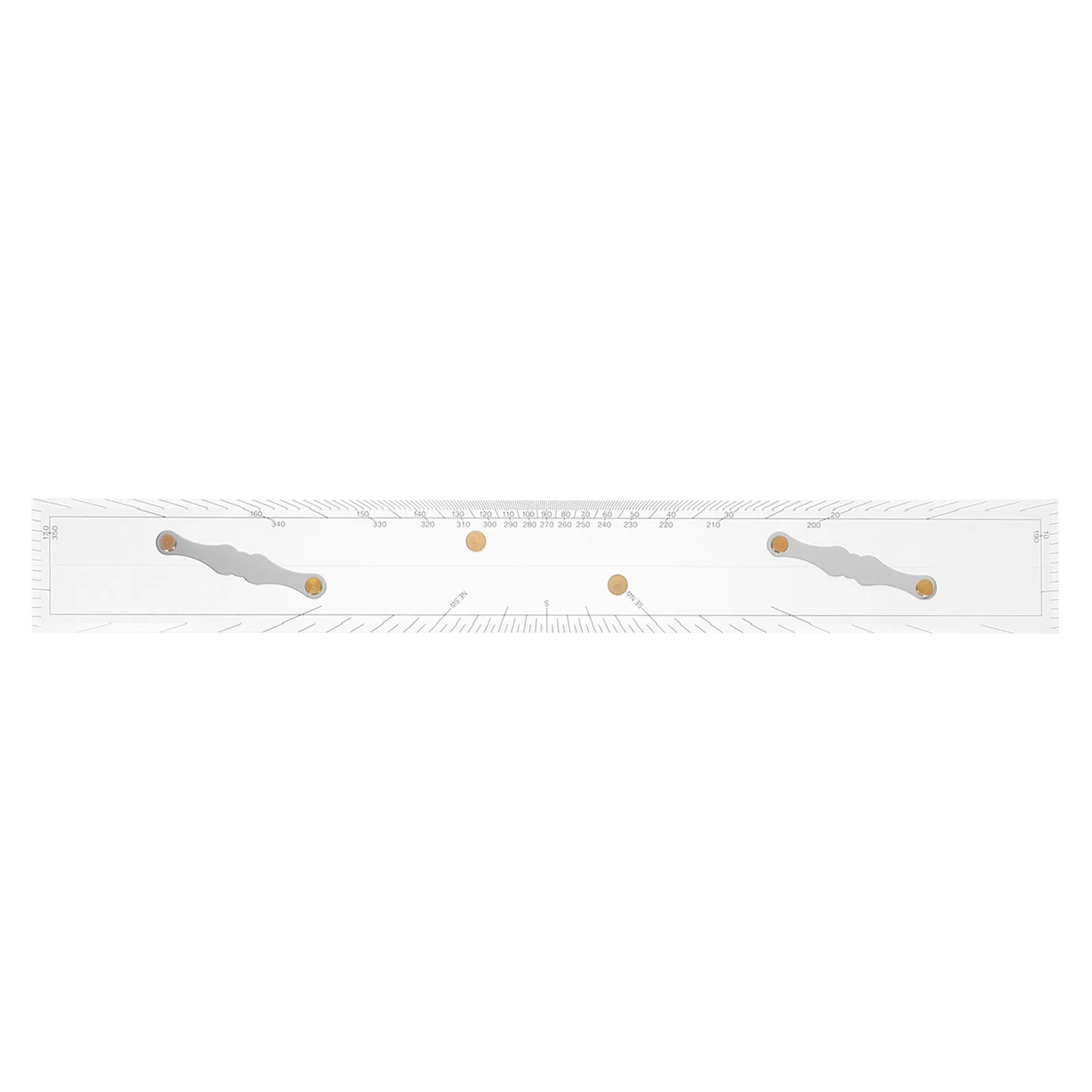 Transparent Acrylic Parallel Ruler for Boat Navigation Chart Plotting Professional Marine Measuring Ruler Drafting Design Tool