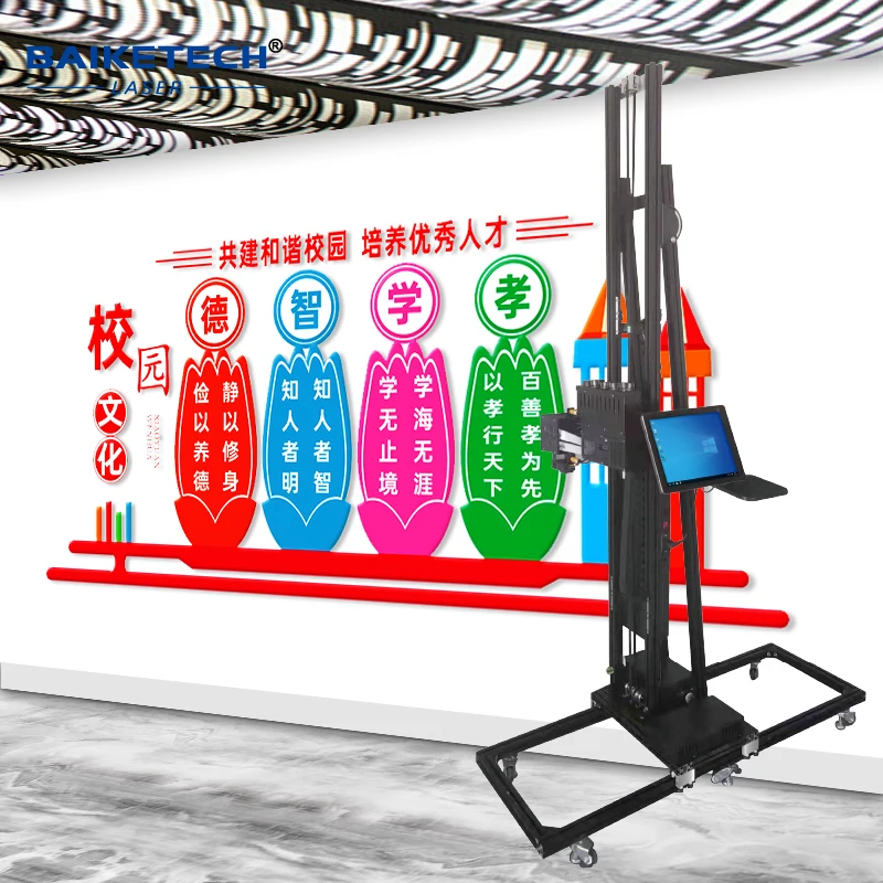 TH-UP600T EPSON DRIE DX10 Fabriek 3D UV Verticale Muur Inkjet Printer Binnen en Buiten Drukmachine Muur Drukmachine