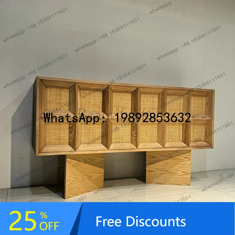 

HH Medieval solid wood chest, storage, dining side cabinet, retro modern simple hotel side cabinet