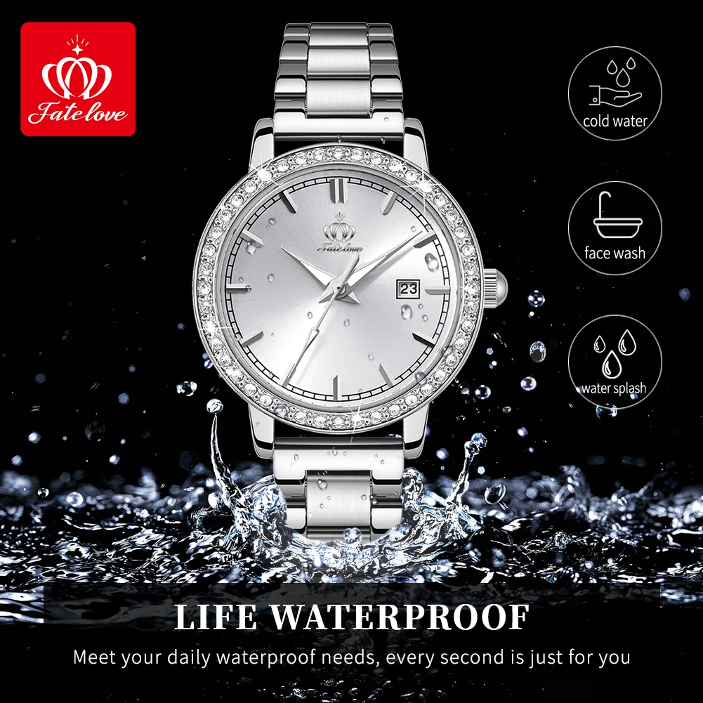 Fave love-女性用防水クォーツ時計,ファッショナブル,新品,fl903