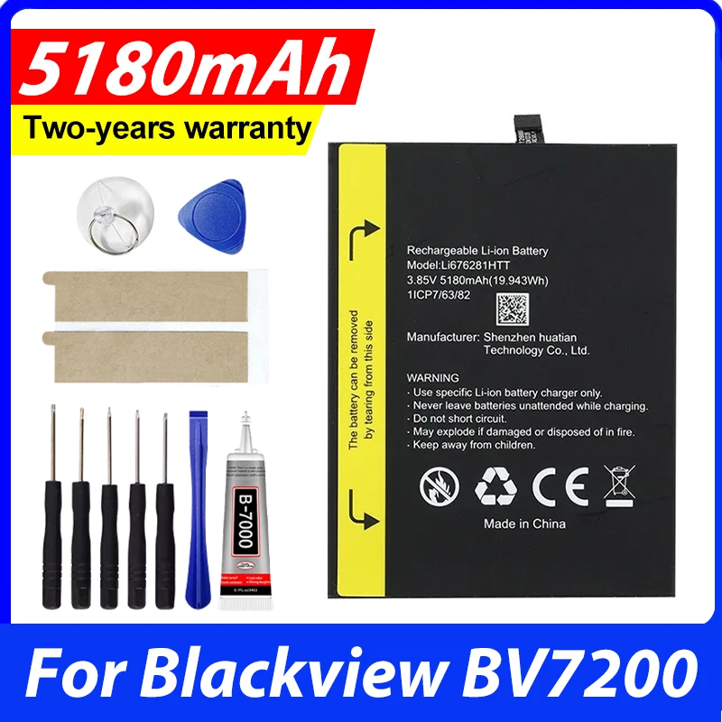 New Battery For Blackview BV7100 BV7200 BV8800 BL8800 Pro BV8900 Pro S80 Mobile Phone Bateria With Tools view 2