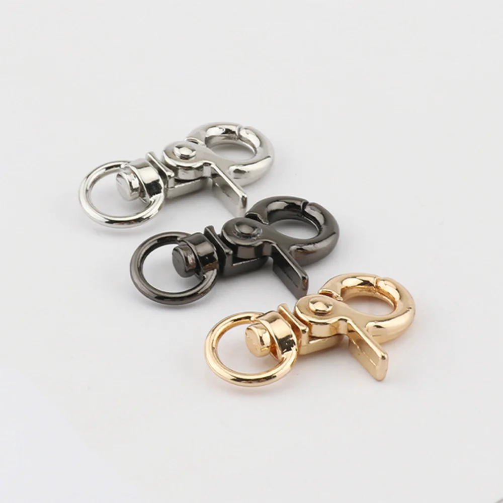 High Quality Pendant Key Ring Leather Bag Handbag Shoulder Strap Belt Clasp Trigger Buckle Dog Chain Collar Snap DIY 3 colors