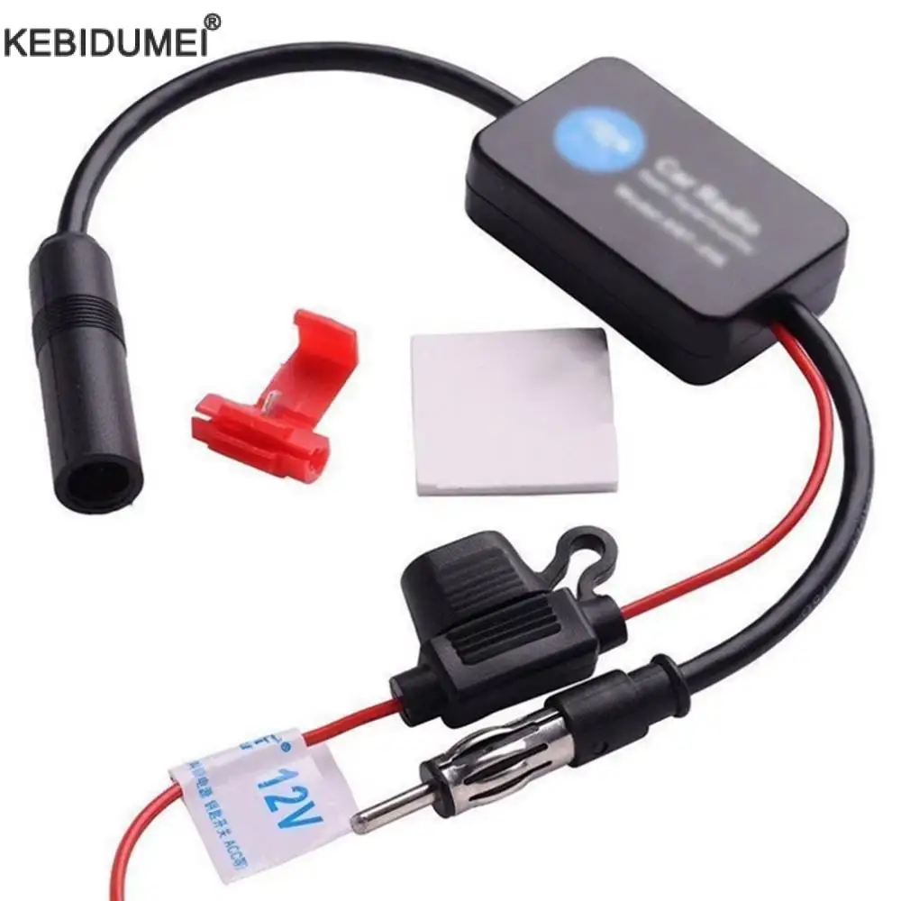 

Auto Car Radio FM Antenna Signal Booster Amplifier Universal 12V FM Car Radio Antenna Enhance Amplifier Accessories