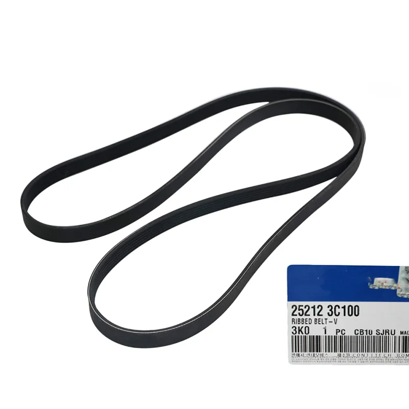 NBJKATO Brand New Genuine V-Ribbed Belt 25212-3C300 For Hyundai Genesis Azera KIA Sorento Cadenza