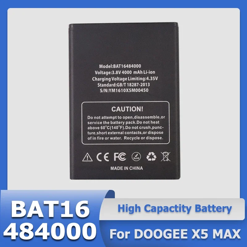 XDOU High Quality New Phone BAT16484000 Battery For DOOGEE X5 MAX X5MAX Pro Mobile Phone with phone stander