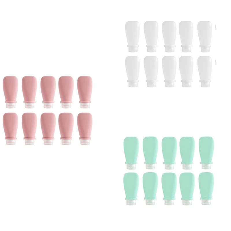 Garrafa de recarga de silicone para viagem de 90ml, gel de banho, garrafa de recarga de shampoo, garrafa vazia de recarga de aperto