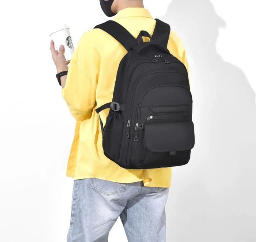 New Versatile Backpack, Solid Color Large-capacity Men's and Women's Backpacks, Casual Student Simple Schoolbags, Gift Bags