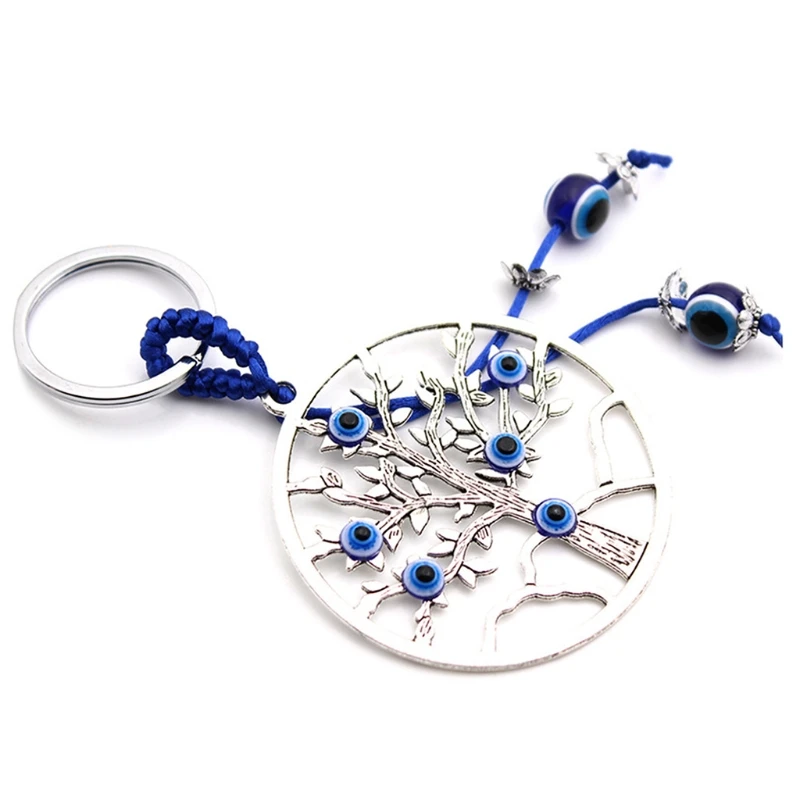 Turkish Blue for Evil Eye Beads Pendant Wall Hanging Decor Lucky Keychain Garden Home for Protection Car