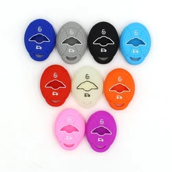 2 Button Silicone Key Cover Case For Mini Cooper S One S R52 Convertible R50 R53 Rubber Fob Shell Protector Car styling