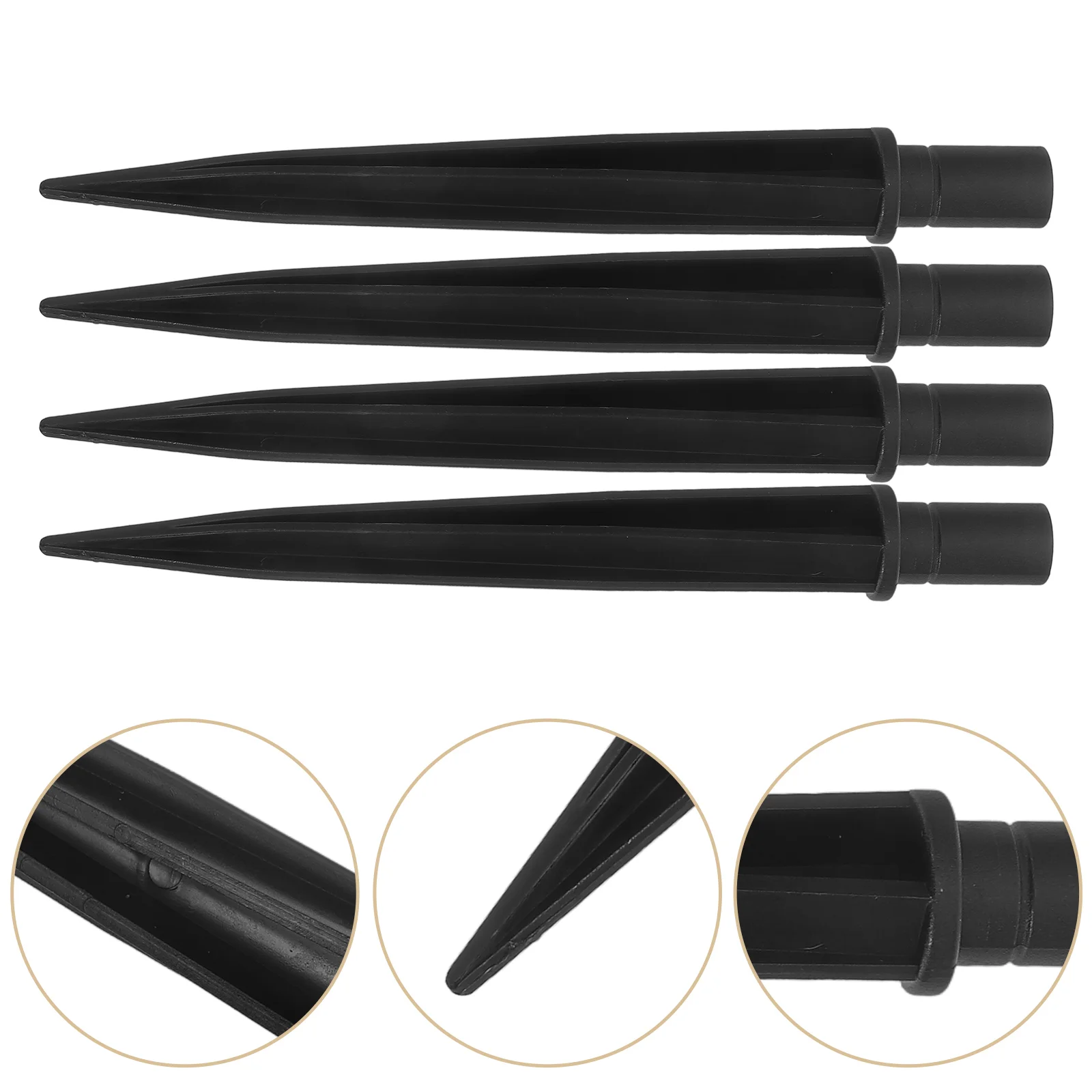 10 Pcs Land Light Ground Stakes Garden Lawn Lamp Solar Lights Wood Pile Plastic Replacement for Outdoor