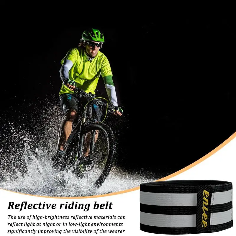 Reflective Bands Elastic Armband Ankle Leg Straps Safety Reflector Tape Straps High Visibility Reflective Night Running Gear