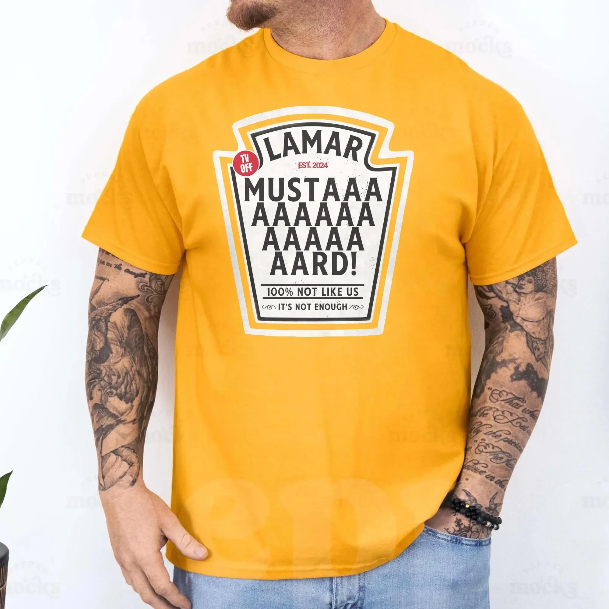 Kendrick Lamar MUSTARD T Shirt Hip Hop Merch West Coast Streetwear s for Fans Mustaaaard Funny Lover