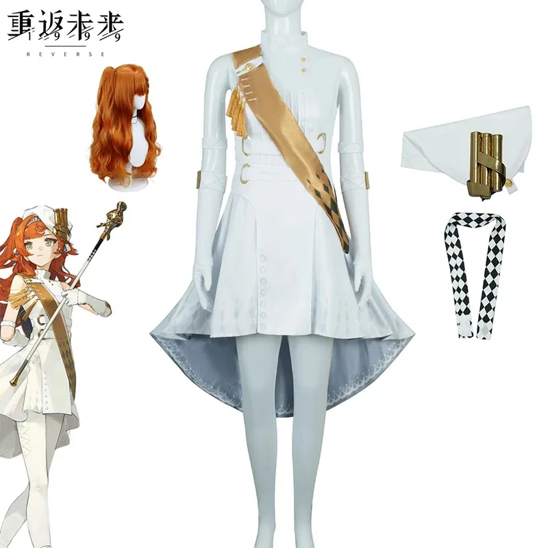 

2025 New Reverse 1999 Sonetto Cosplay Costume Wig Dress Hat Game Role Play Uniform Accessories Halloween Christmas Carnival ★ ★