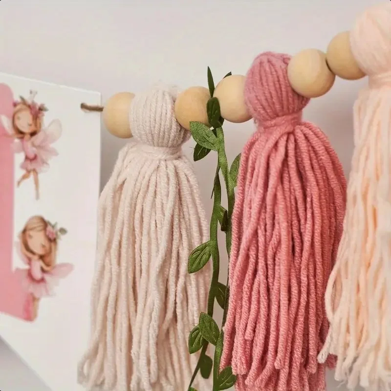 Geburtstagsfeier mit Blumenfee-Motiv, Banner für Hochstühle, Geburtstagshüte, Märchenatmosphäre, Hängedekorationen für die Geburtstagsfeier – Detail 5