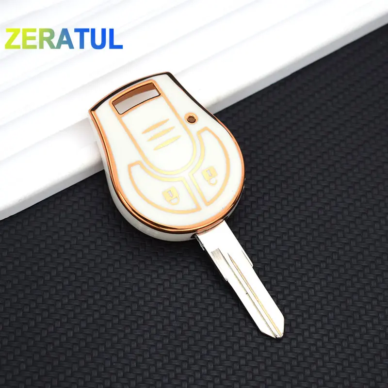 เคส kunci REMOTE mobil กระดุม2เม็ดสำหรับ Nissan Micra K14 Juke marchny TPU เคสใส่กุญแจรถยนต์ที่ห้อยกระเป๋าอุปกรณ์ป้องกัน