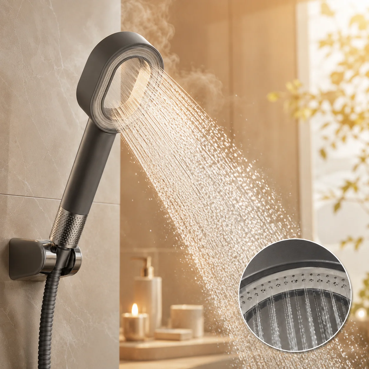 

Filter Shower Head High Pressure Water Saving Handheld Shower for Hard Water Filtration Chlorine Removal Bathroom Accessories