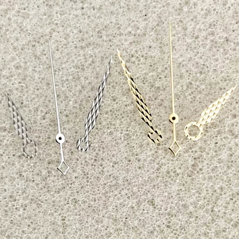 New watch accessories with diamond patterned silver/gold three needles suitable for Japanese NH35/34/36/NH70 movements