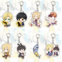 BANANA FISHS Acrylic Stand Keychains Figure Model Plate Holder Cake Topper Anime Cartoon Characters Car Bag Pendant Wholesale