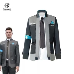 ROLECOS Game Detroit Become Human Cosplay Costume Connor Cosplay Uniform Men White Shirt Costume