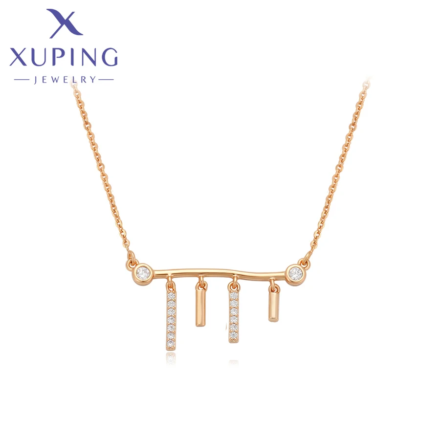 Xuping Schmuck Neue Ankunft Anhänger Halskette von Gold Farbe Frauen Exquisite Party Geschenk X 000769698