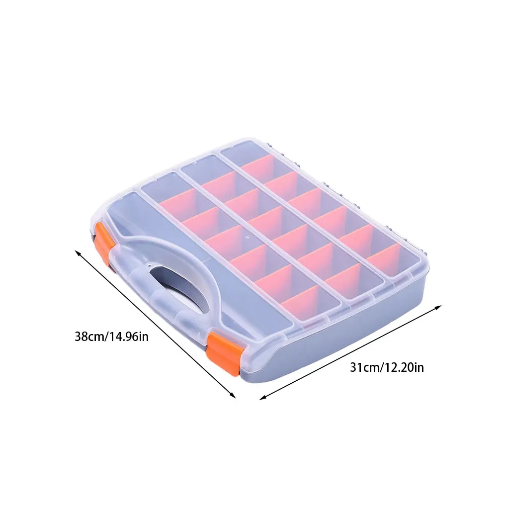 صندوق الأدوات، شبكات تخزين بلاستيكية، فواصل قابلة للإزالة، مفك براغي، علبة إصلاح صغيرة، منظم أدوات التخزين #6