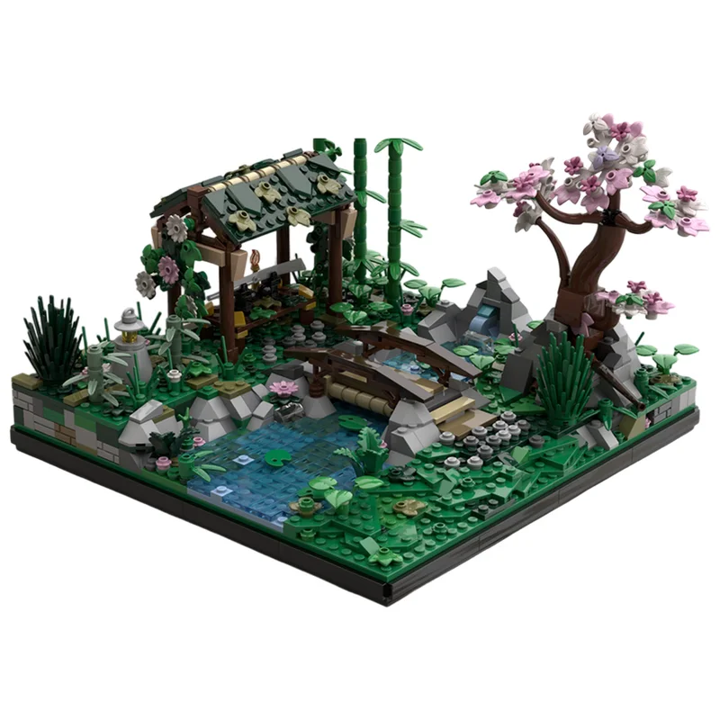 Japanese Garden Model MOC Buil - đánh giá và giá Bonsai Garden Display