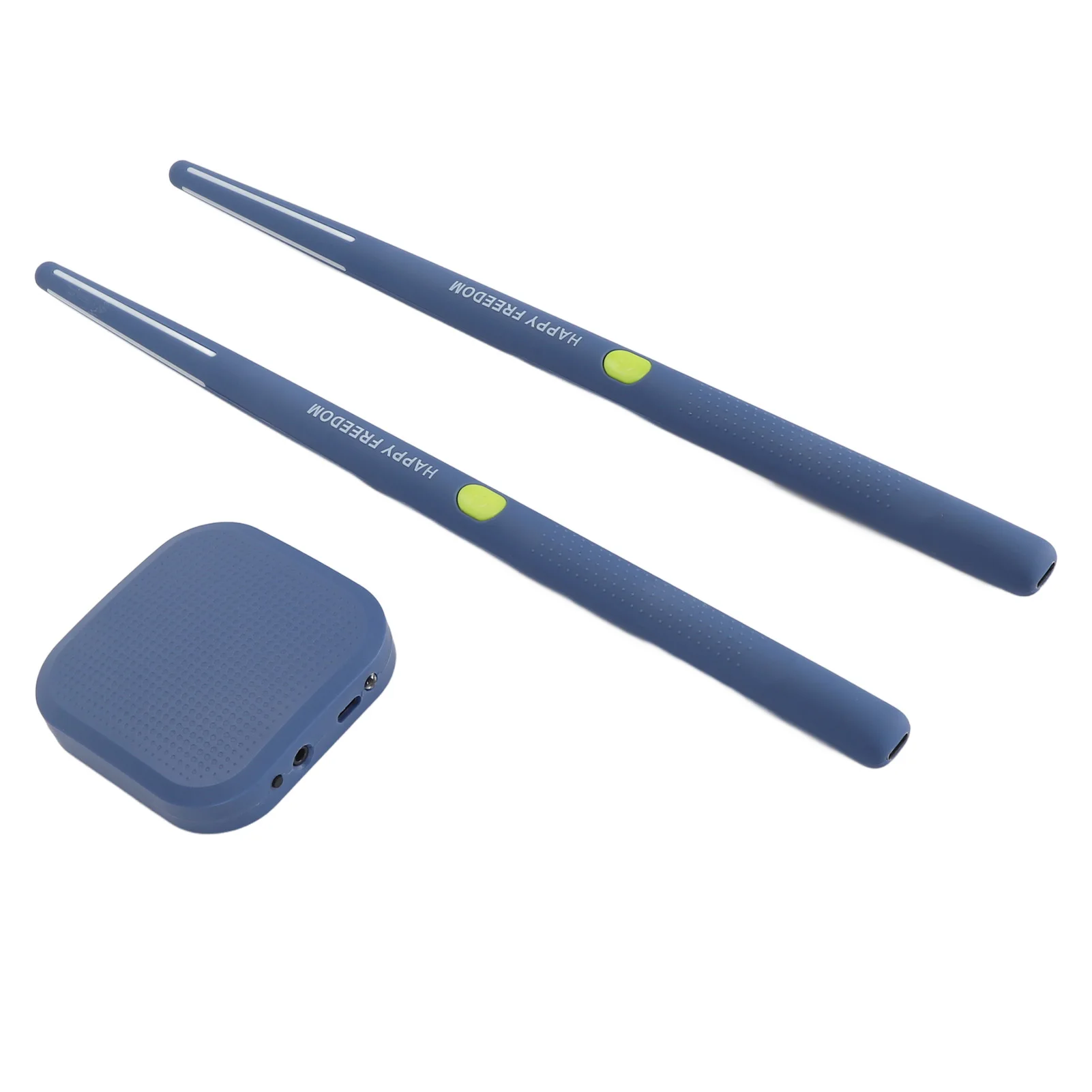 

Electric Air Drum Set Navy Blue 3D Motion Sensing Portable RGB Virtual Drum Kit with 2 Drumsticks 8 Sounds Bluetooth Sound