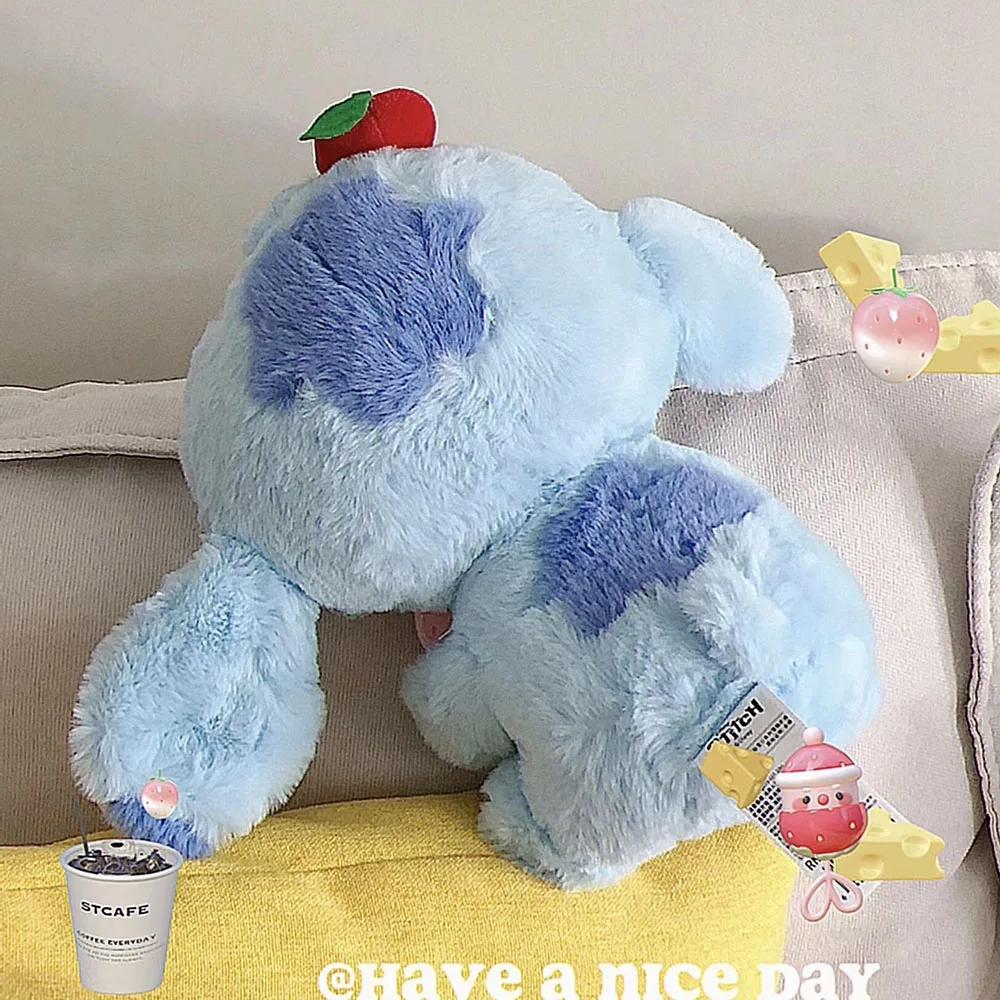 25 ซม. Kawaii Ice Cream Stitch ตุ๊กตาของเล่นอะนิเมะตุ๊กตายัดไส้ตุ๊กตาหมอนสบายโซฟาเบาะตกแต่งวันหยุดของขวัญสําหรับเพื่อน